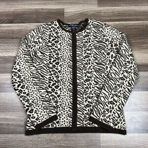 Maritoveni Italian Cashmere Sweater Cardigan Full Zip Women’s Sz L 100% Cashmere